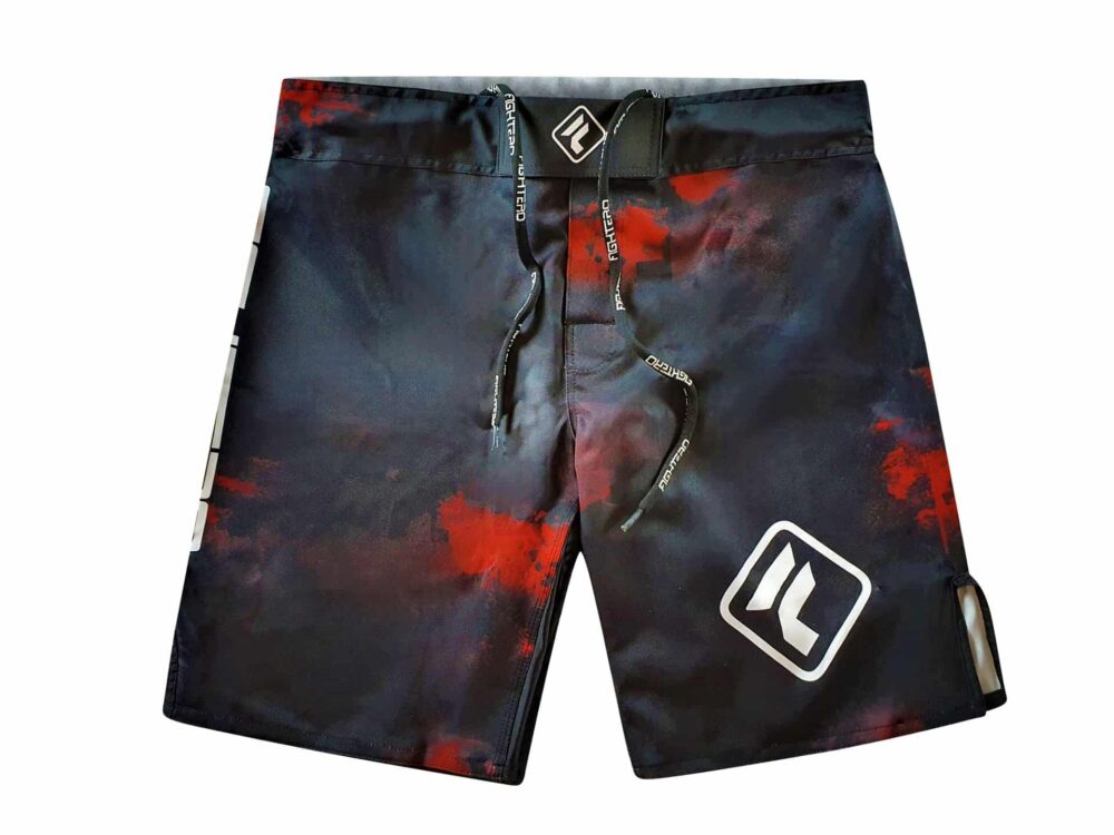 MMA Short Red/Black Strech Micro