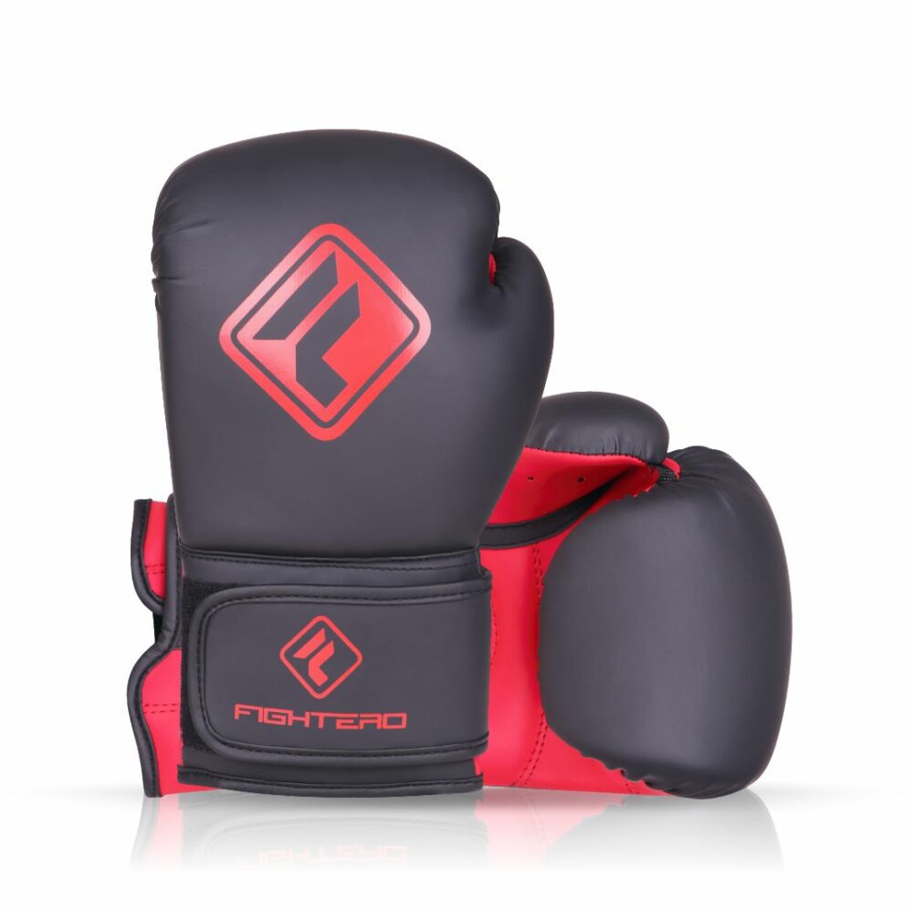 Boxhandschuhe matt rot schwarz