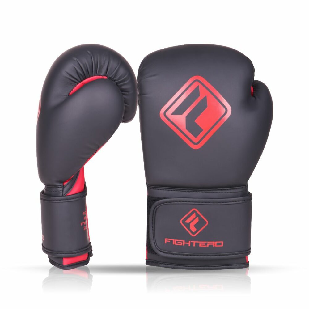 Boxhandschuhe matt rot schwarz