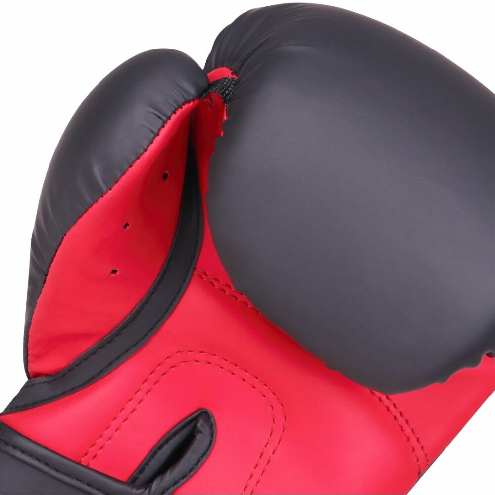 Boxhandschuhe matt rot schwarz
