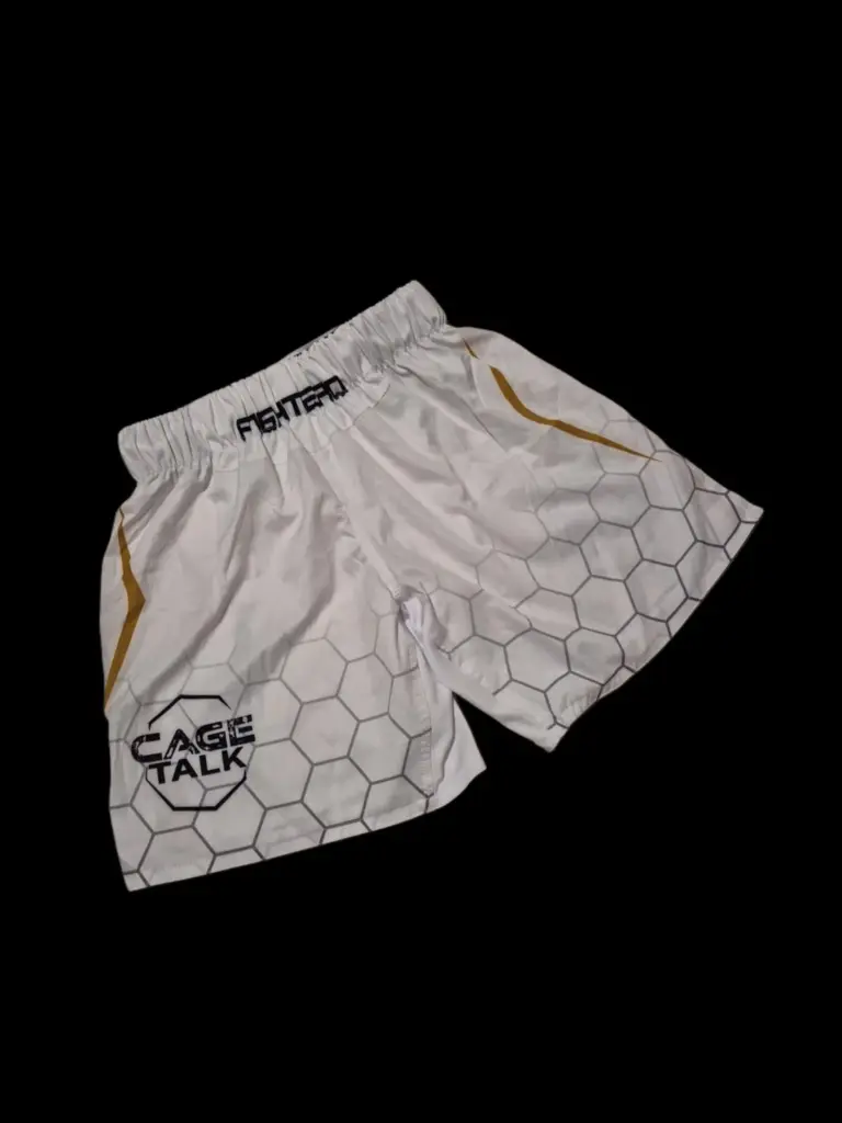 Fight Short – Cage Talk white