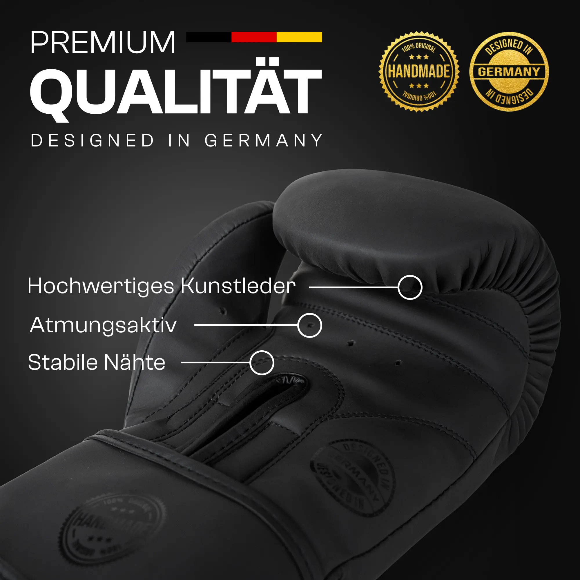 Boxhandschuhe Apex Combat Set - black – Bild 4