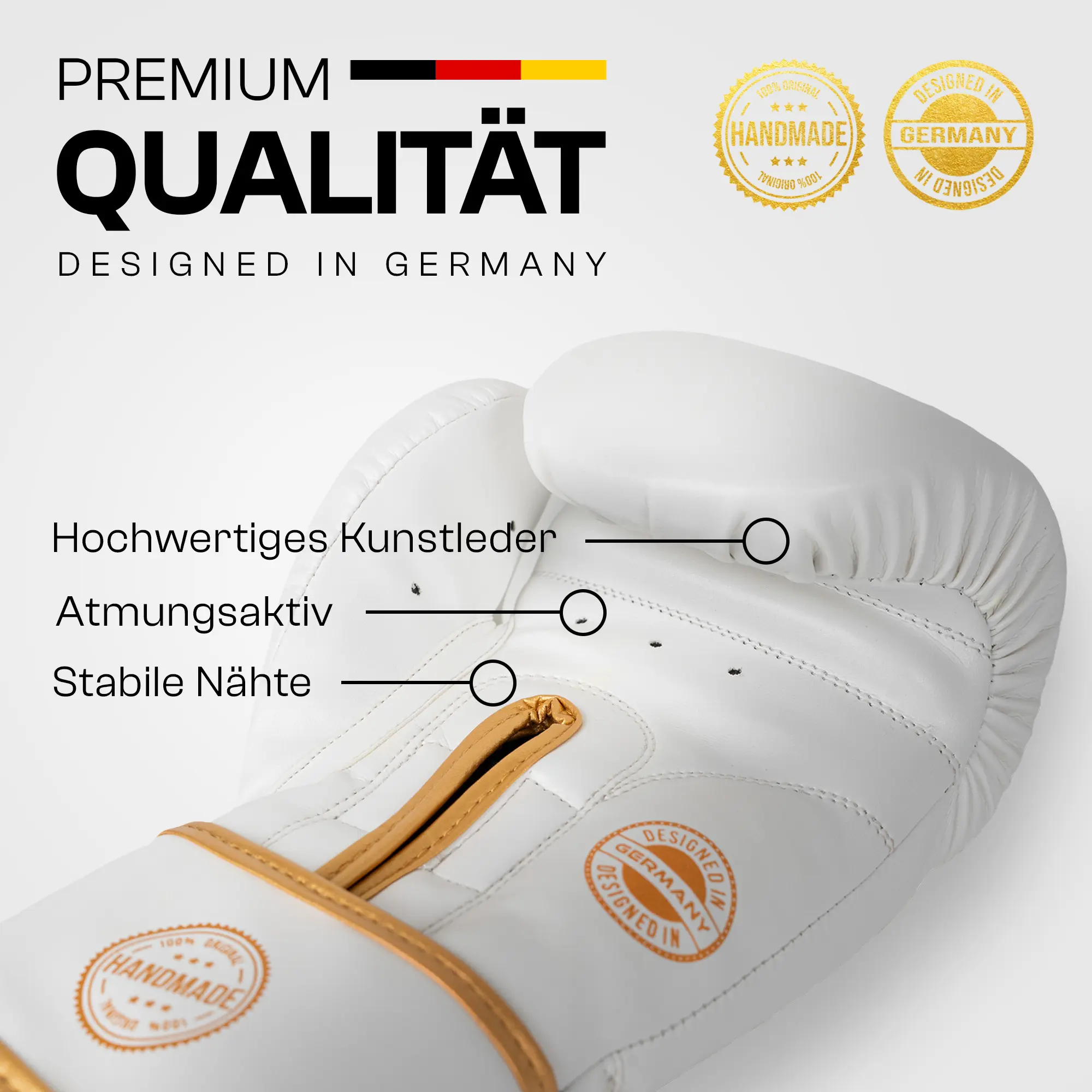 Boxhandschuhe Apex Combat Set - white – Bild 3